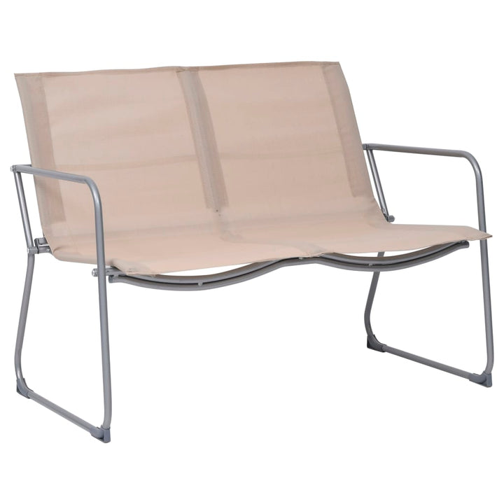 Set Mobilier De Grădină, 4 Piese, Crem, Oțel Și Textil