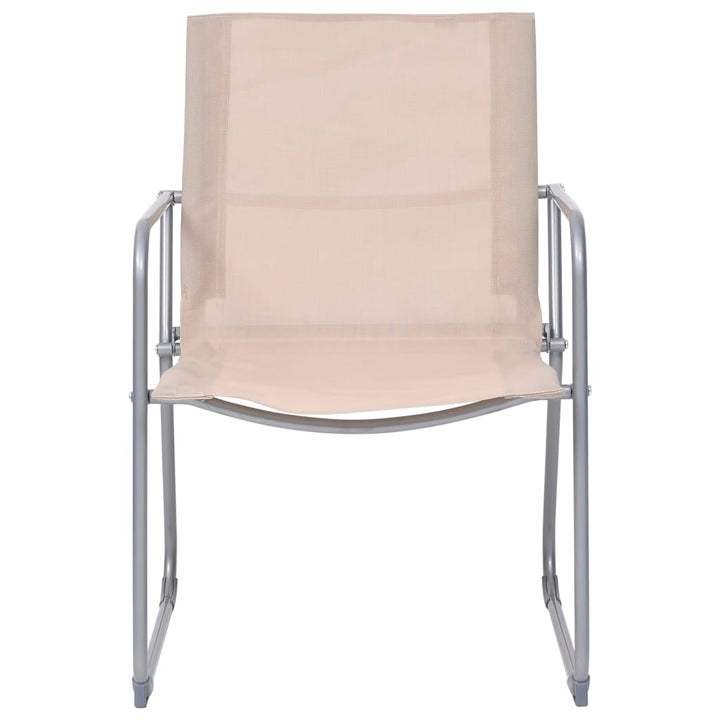 Set Mobilier De Grădină, 4 Piese, Crem, Oțel Și Textil