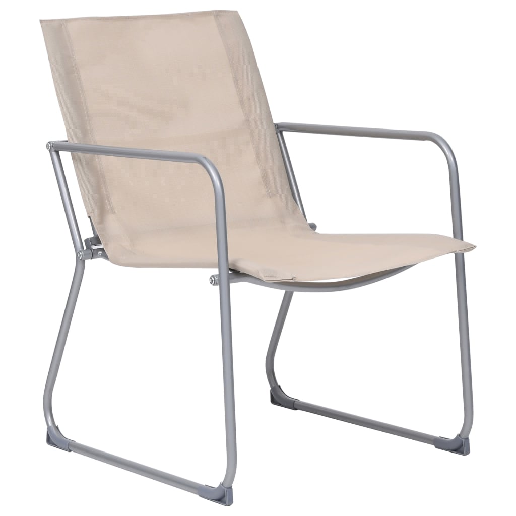 Set Mobilier De Grădină, 4 Piese, Crem, Oțel Și Textil
