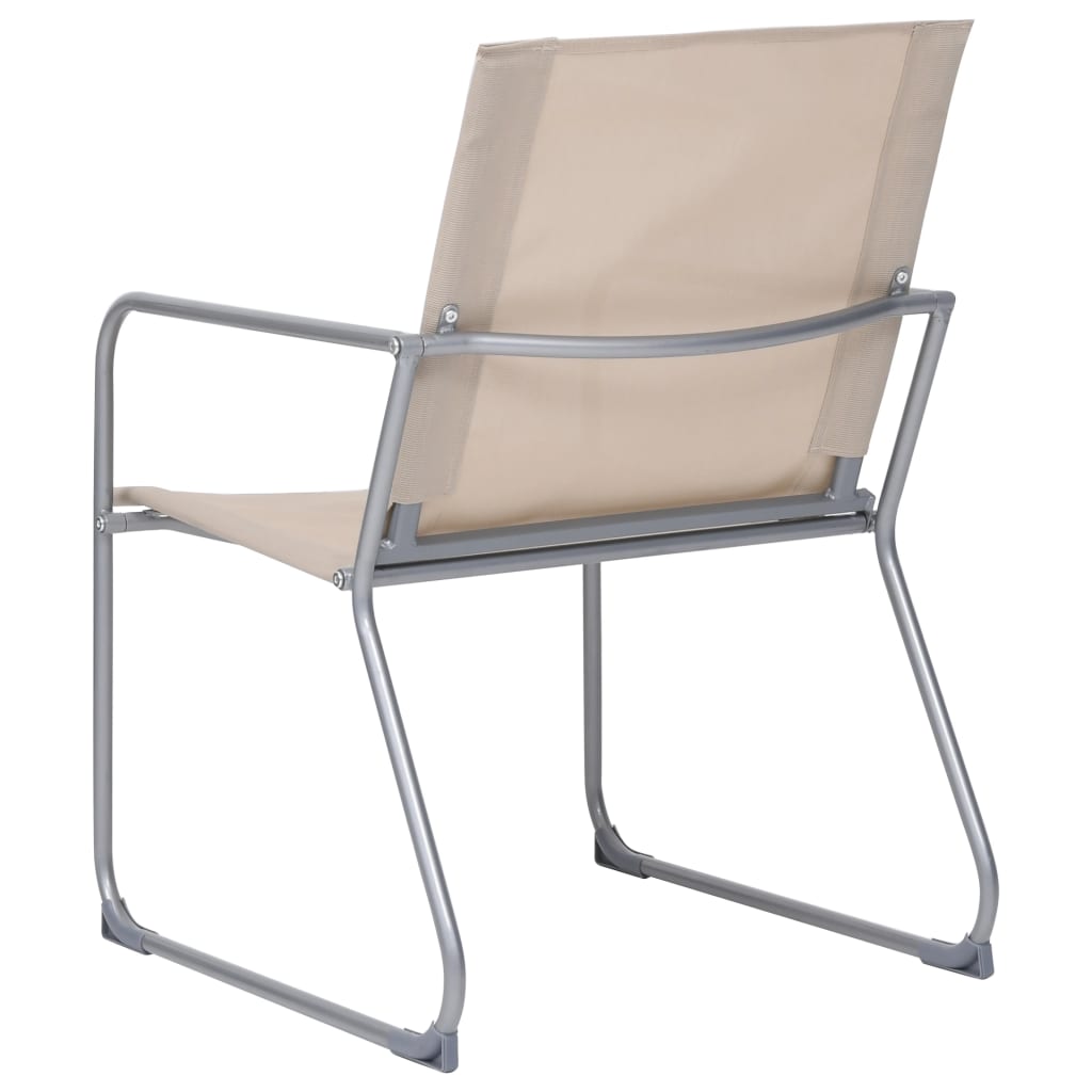 Set Mobilier De Grădină, 4 Piese, Crem, Oțel Și Textil