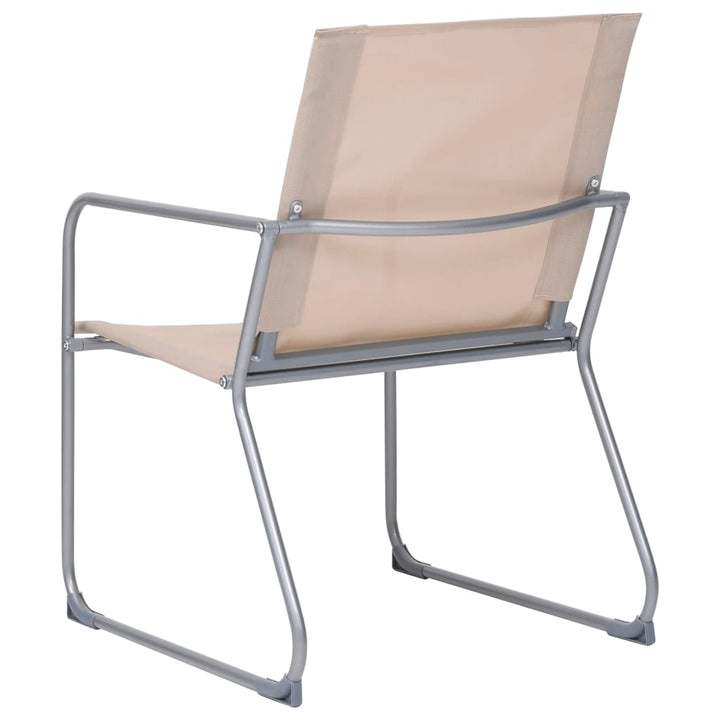 Set Mobilier De Grădină, 4 Piese, Crem, Oțel Și Textil