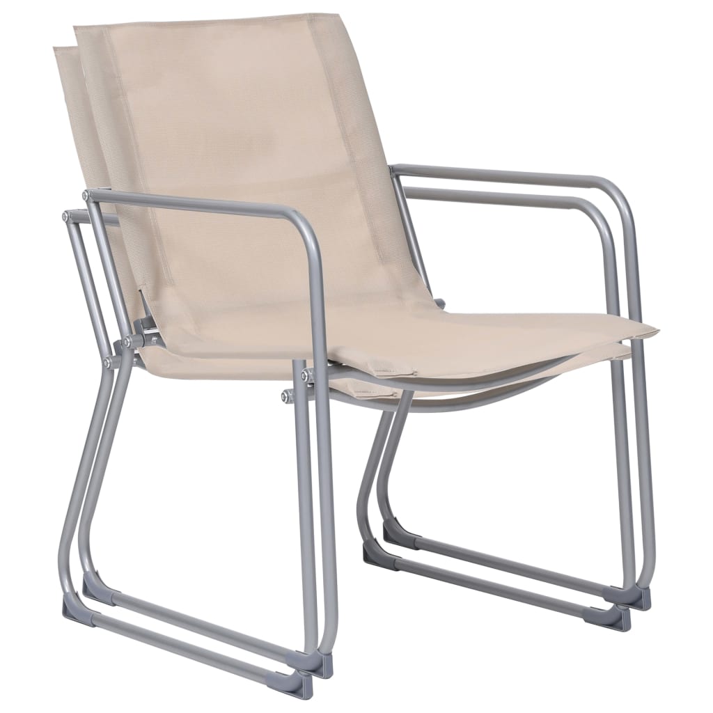 Set Mobilier De Grădină, 4 Piese, Crem, Oțel Și Textil