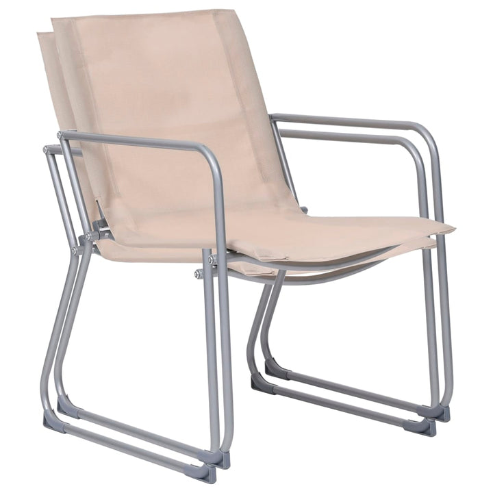 Set Mobilier De Grădină, 4 Piese, Crem, Oțel Și Textil