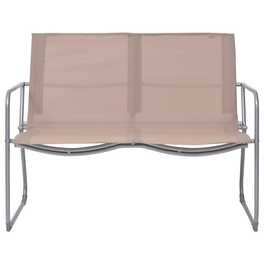 Set Mobilier De Grădină, 4 Piese, Gri Taupe, Oțel Și Textil