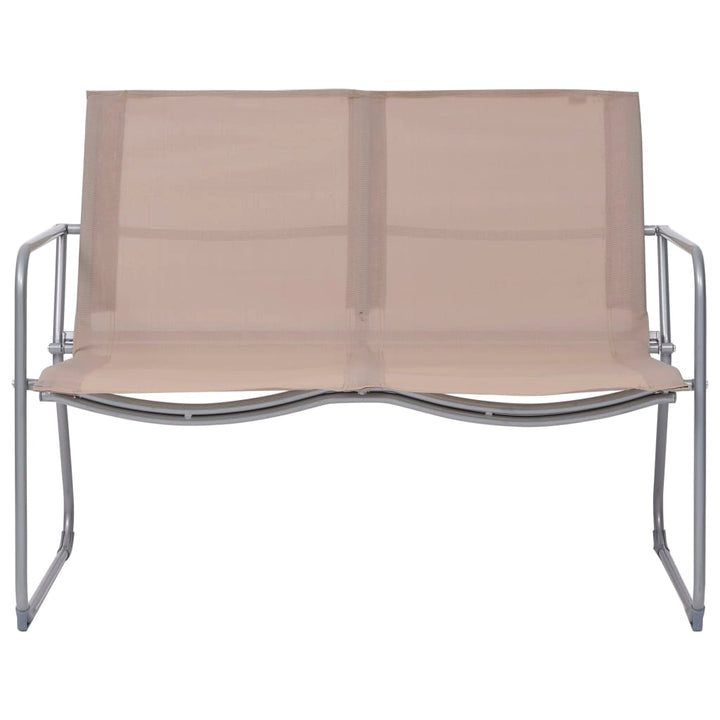 Set Mobilier De Grădină, 4 Piese, Gri Taupe, Oțel Și Textil