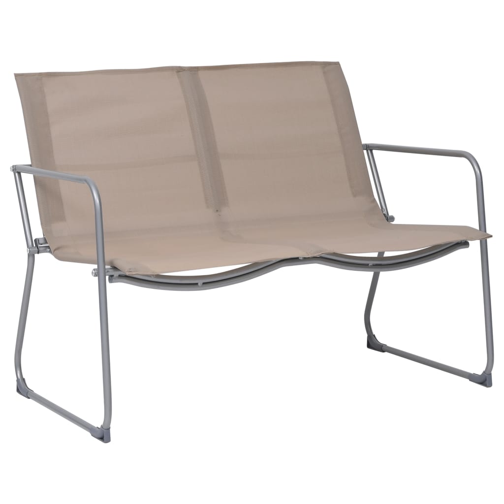 Set Mobilier De Grădină, 4 Piese, Gri Taupe, Oțel Și Textil