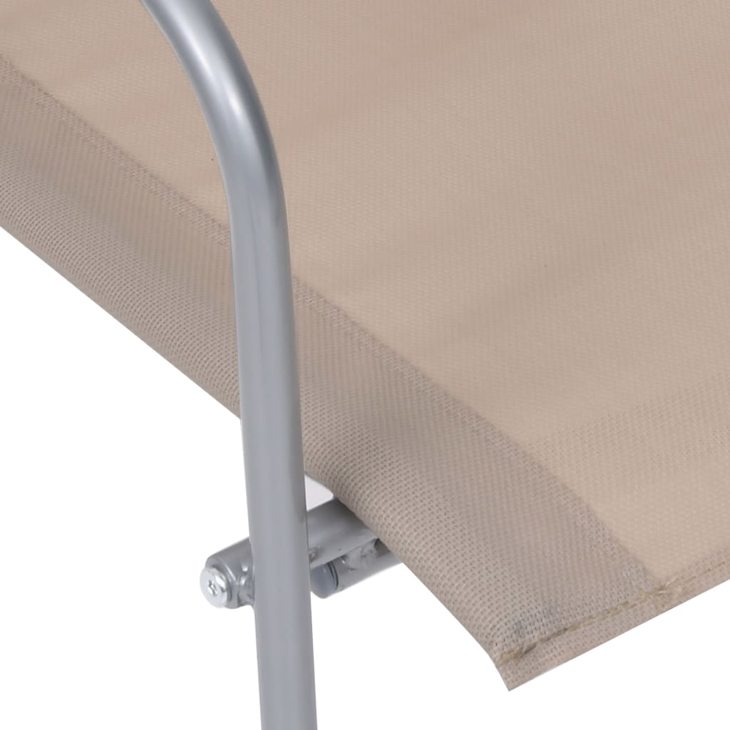 Set Mobilier De Grădină, 4 Piese, Gri Taupe, Oțel Și Textil