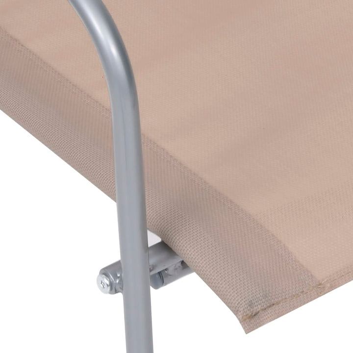 Set Mobilier De Grădină, 4 Piese, Gri Taupe, Oțel Și Textil