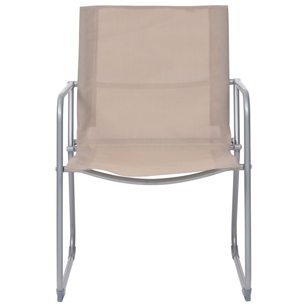 Set Mobilier De Grădină, 4 Piese, Gri Taupe, Oțel Și Textil