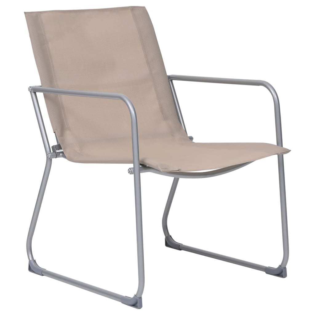 Set Mobilier De Grădină, 4 Piese, Gri Taupe, Oțel Și Textil
