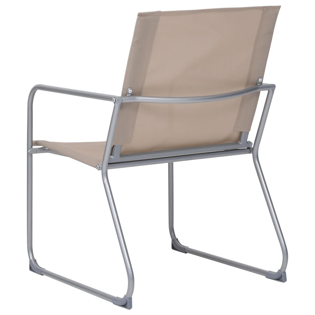 Set Mobilier De Grădină, 4 Piese, Gri Taupe, Oțel Și Textil