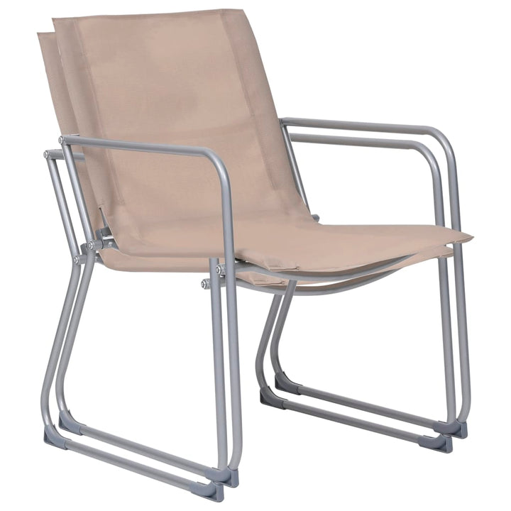 Set Mobilier De Grădină, 4 Piese, Gri Taupe, Oțel Și Textil