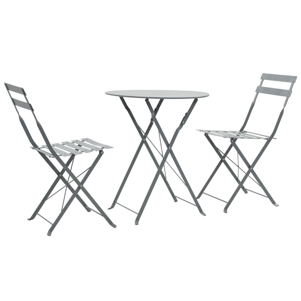 Set Mobilier Bistro, 3 Piese, , Oțel