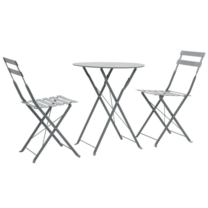 Set Mobilier Bistro, 3 Piese, , Oțel