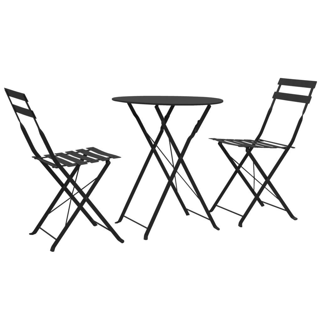 Set Mobilier Bistro, 3 Piese, , Oțel
