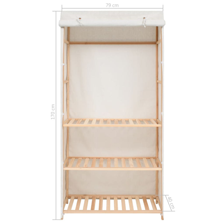 Dulap De Haine Cu 3 Rafturi, 79 X 40 X 170 Cm