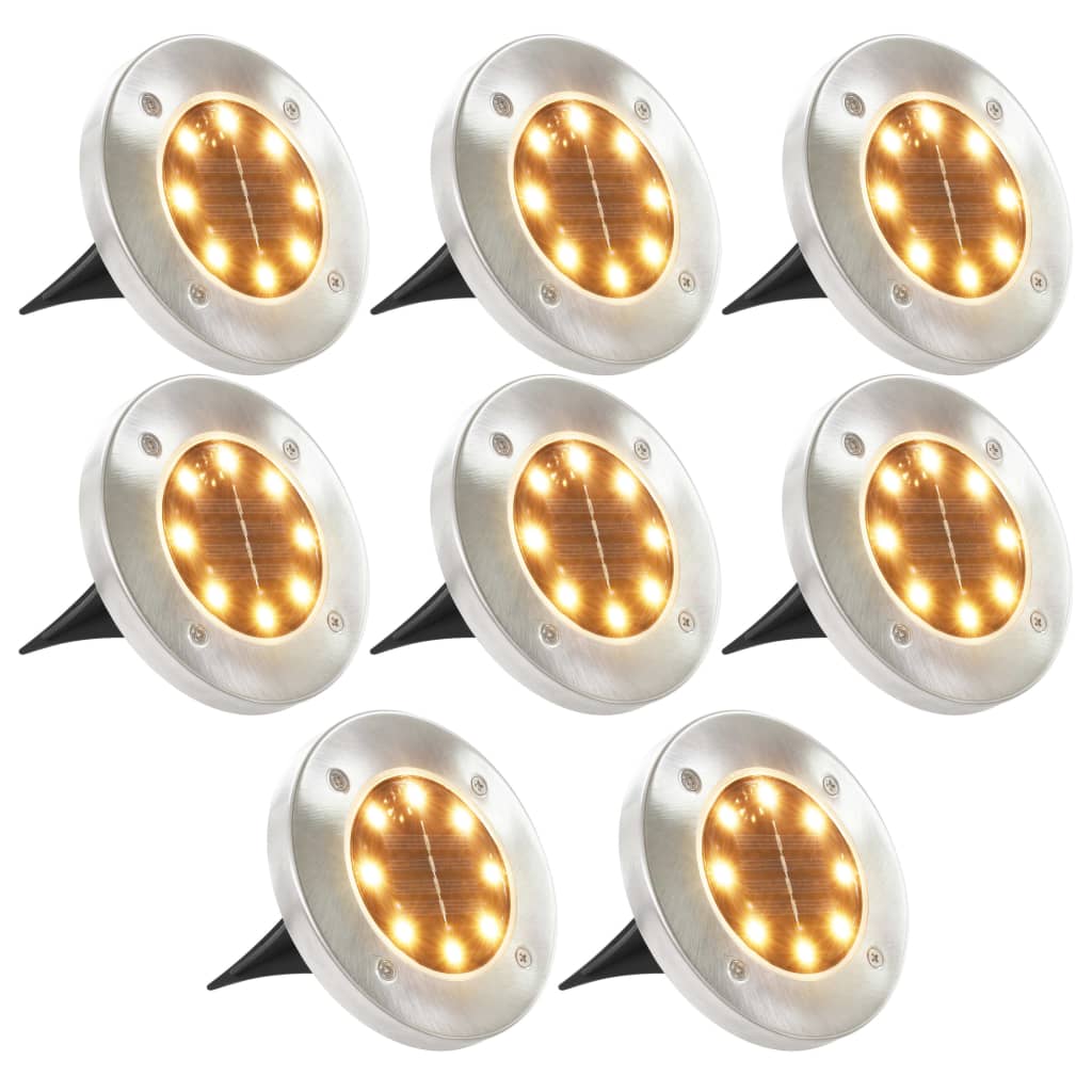Lămpi Solare Pentru Sol, 8 Buc., Cu Led-Uri , Colorate