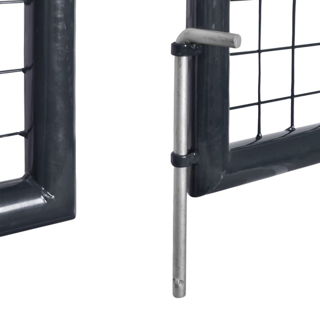 Poartă Din Plasă De Grădină, Gri, 289X, Oțel Galvanizat