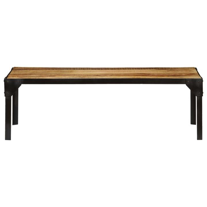 Măsuță De Cafea, 110 Cm, Lemn Masiv De Mango Nefinisat, Oțel