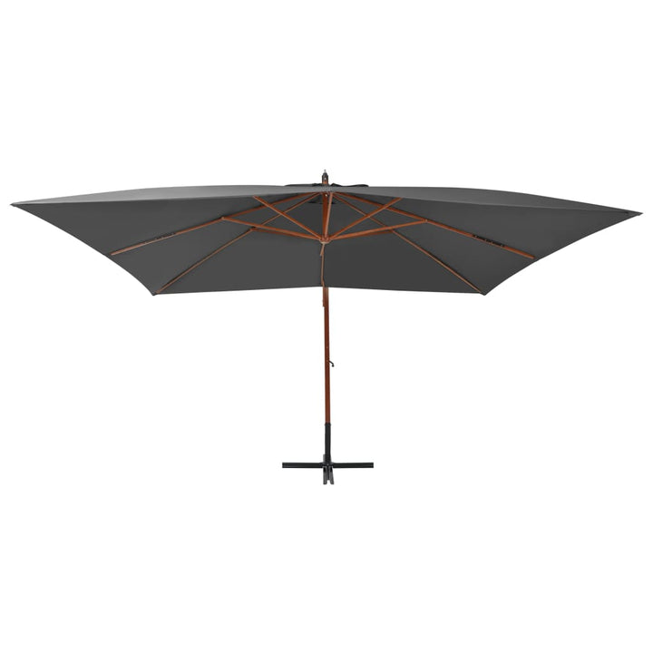 Umbrelă În Consolă Cu Stâlp Din Lemn, , 400 X 300 Cm