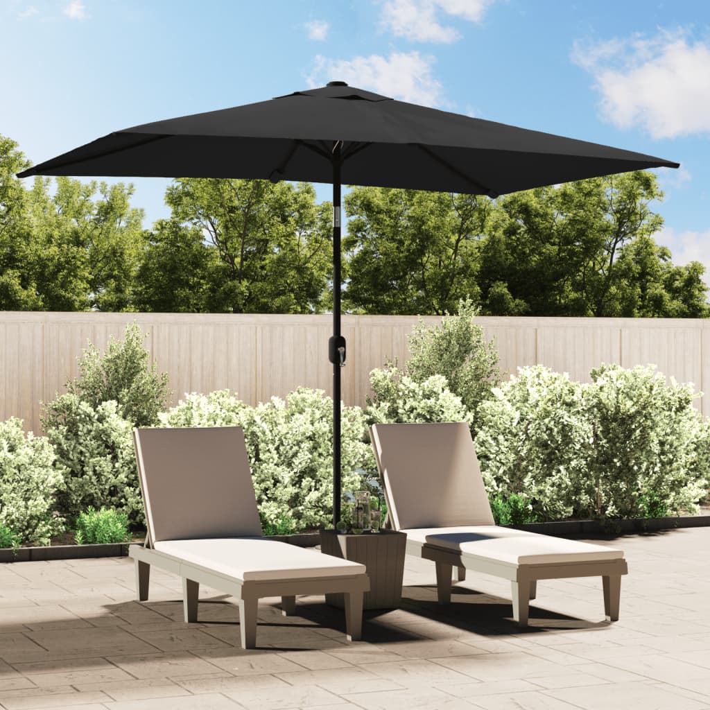 Umbrelă De Soare Exterior Stâlp Metalic, Bordo, 300X200 Cm
