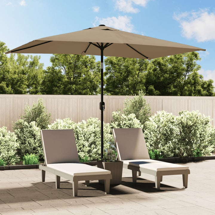 Umbrelă De Soare Exterior Stâlp Metalic, Bordo, 300X200 Cm