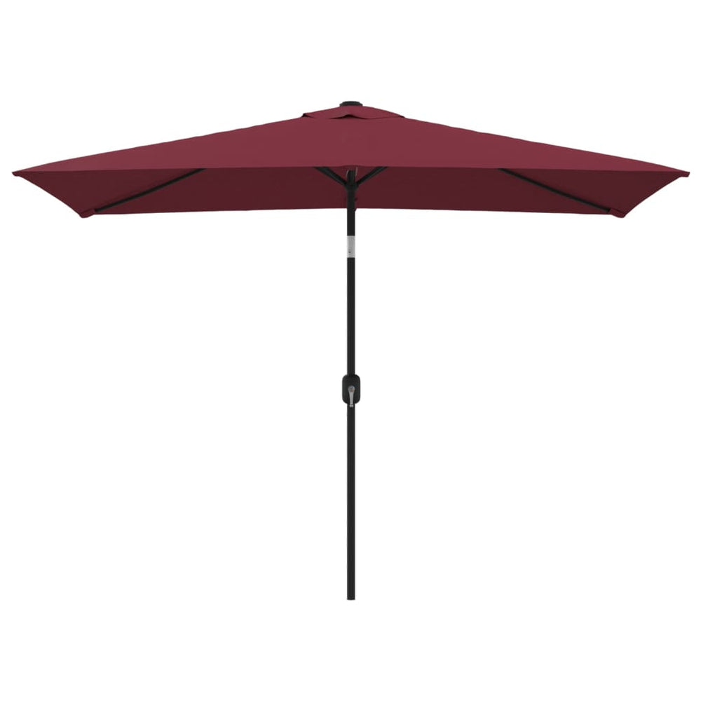Umbrelă De Soare Exterior Stâlp Metalic, Bordo, 300X200 Cm