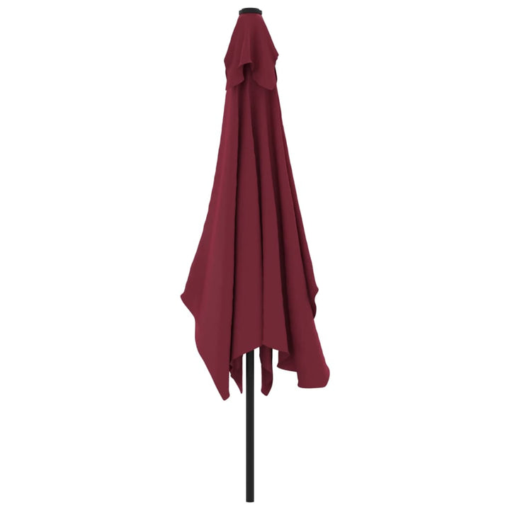 Umbrelă De Soare Exterior Stâlp Metalic, Bordo, 300X200 Cm