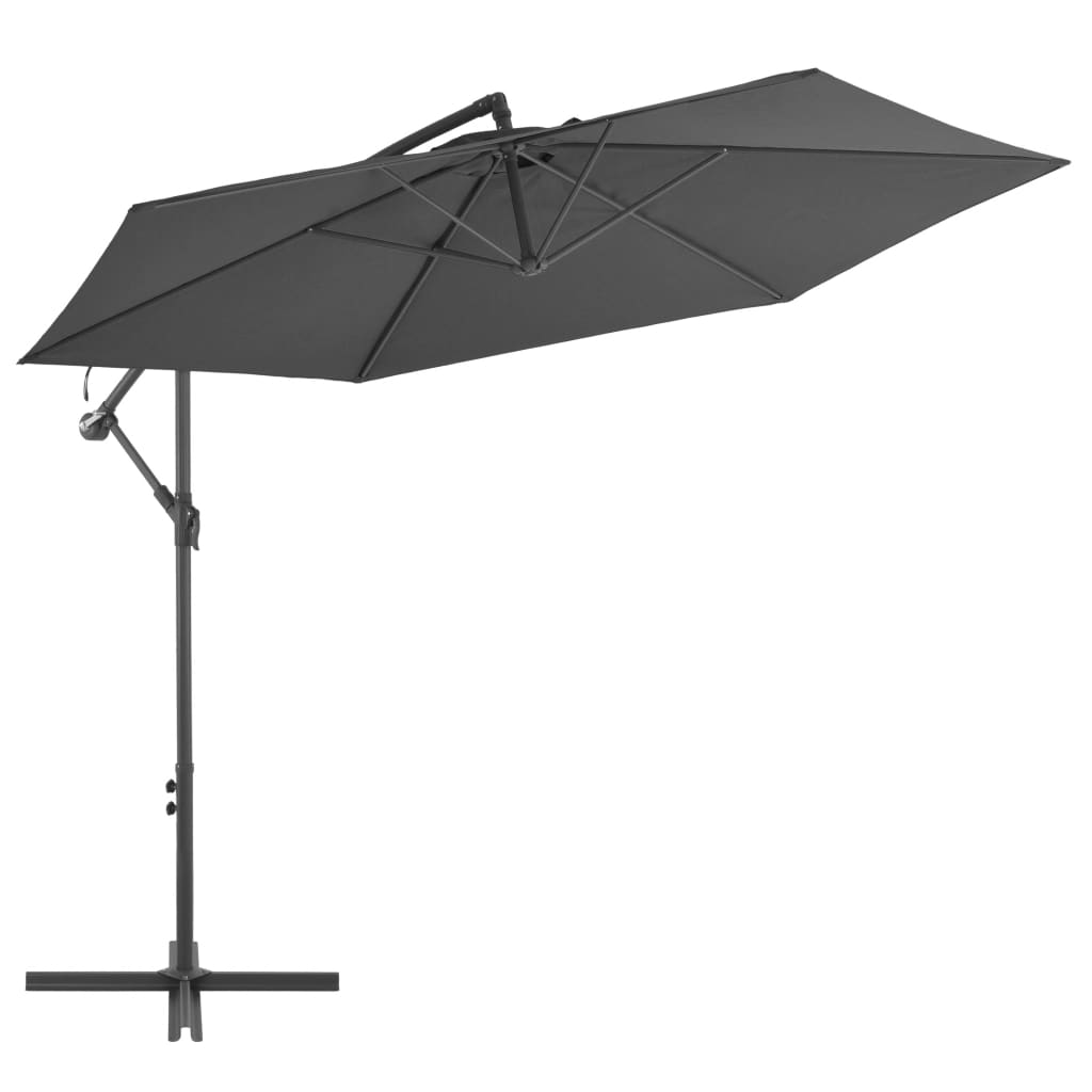 Umbrelă În Consolă, Stâlp Din Aluminiu, Cărămiziu, 300 Cm