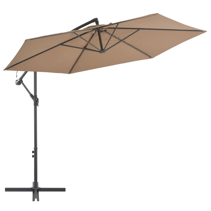 Umbrelă În Consolă, Stâlp Din Aluminiu, Cărămiziu, 300 Cm