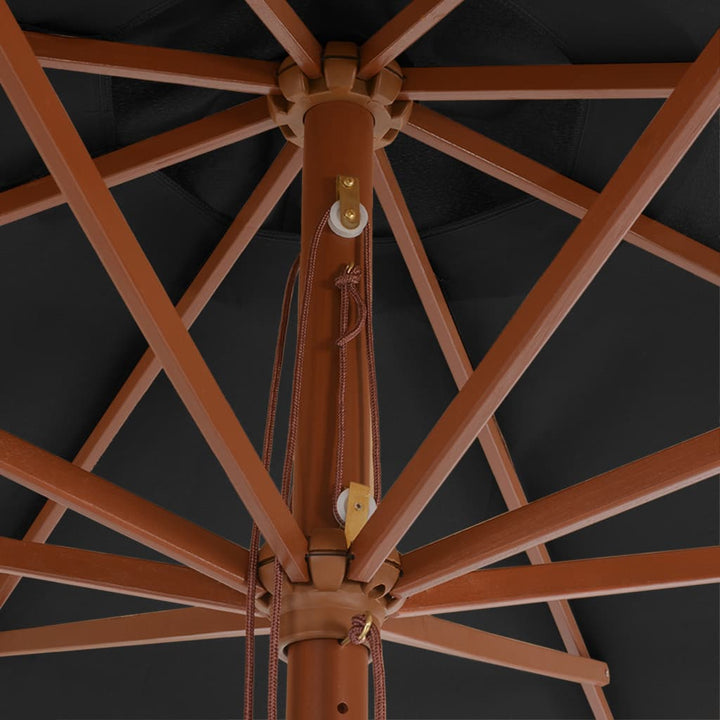 Umbrelă De Soare De Exterior, Stâlp Din Lemn, , 350 Cm
