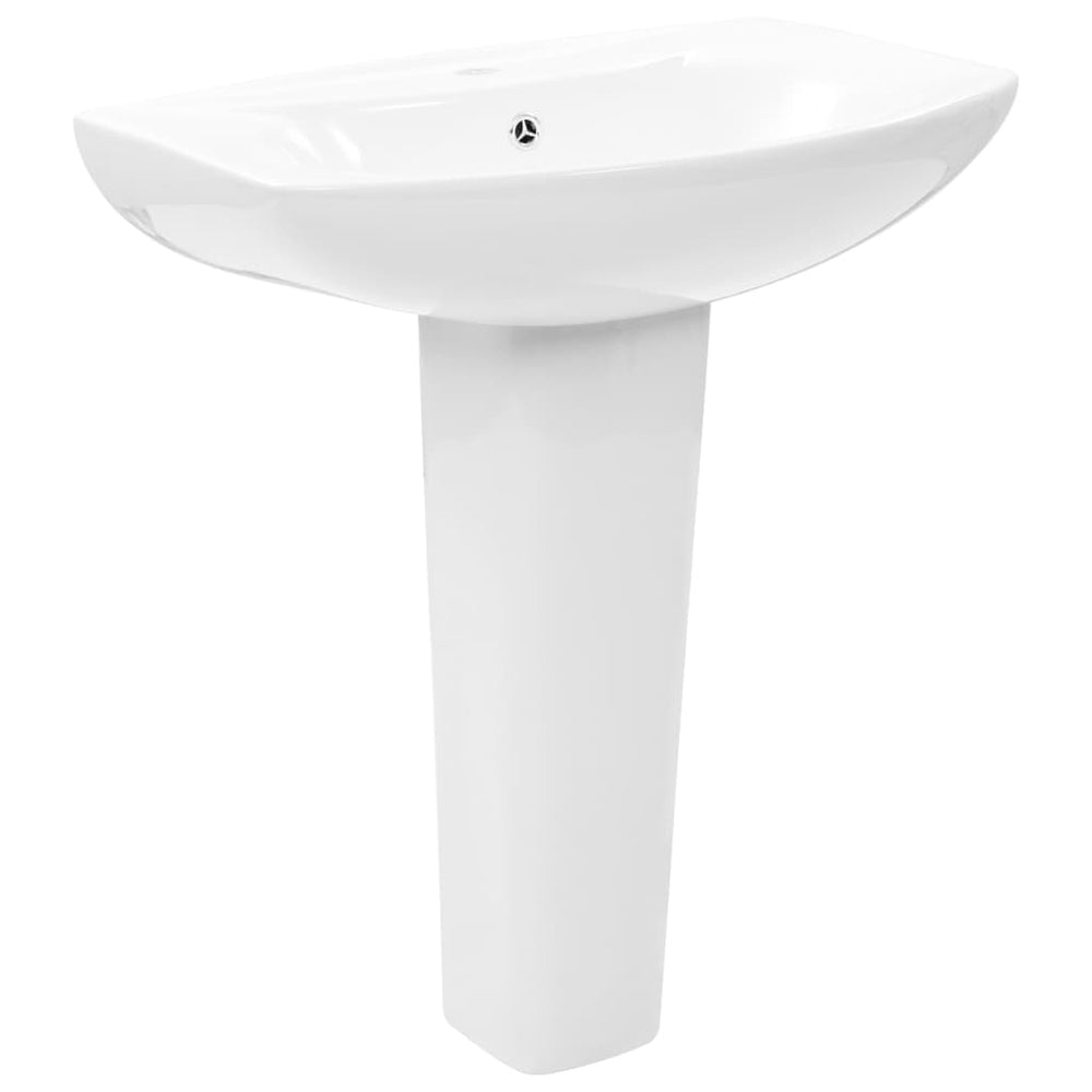 Lavoar Cu Piedestal, Alb, 650 X 520 X 200 Mm, Ceramică