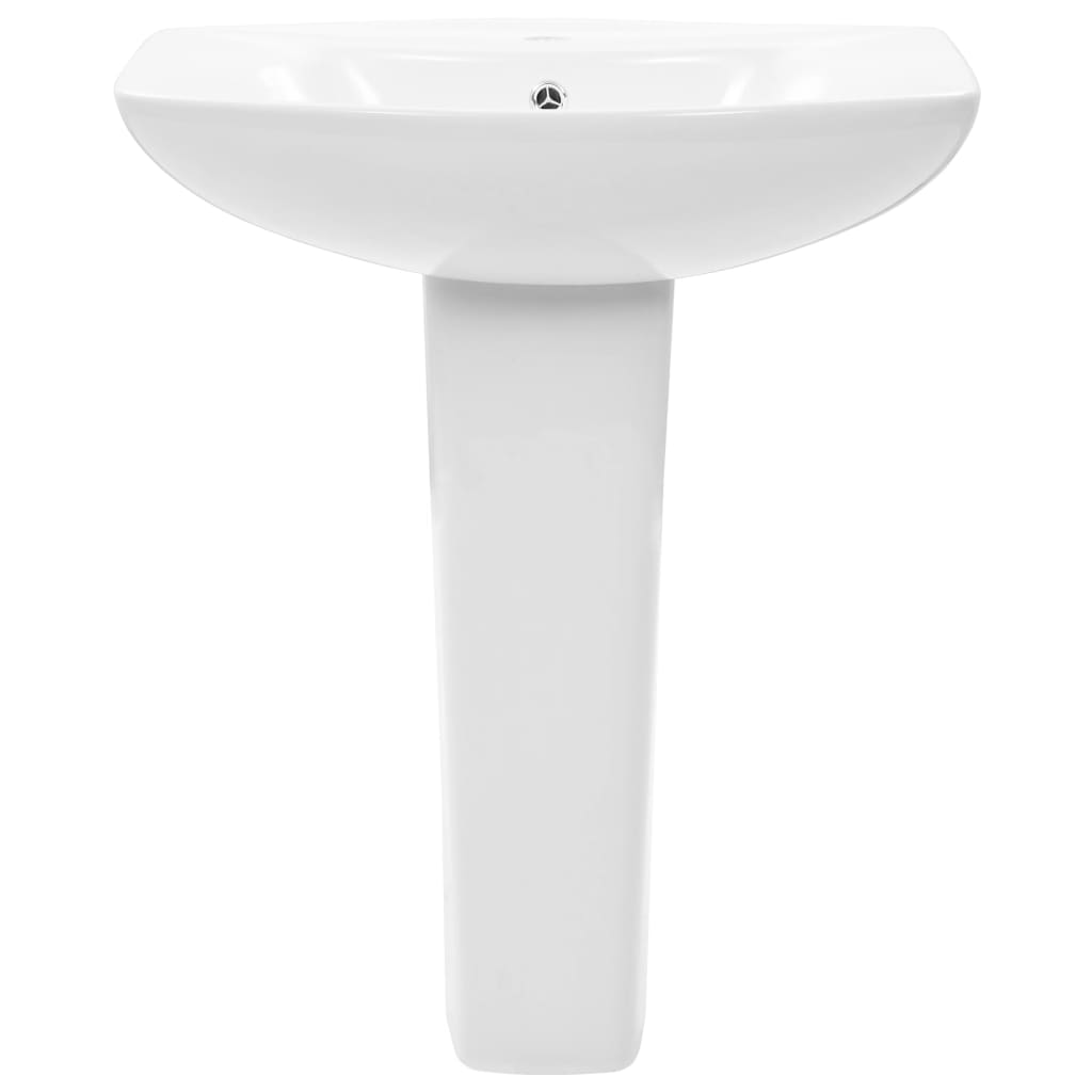 Lavoar Cu Piedestal, Alb, 650 X 520 X 200 Mm, Ceramică