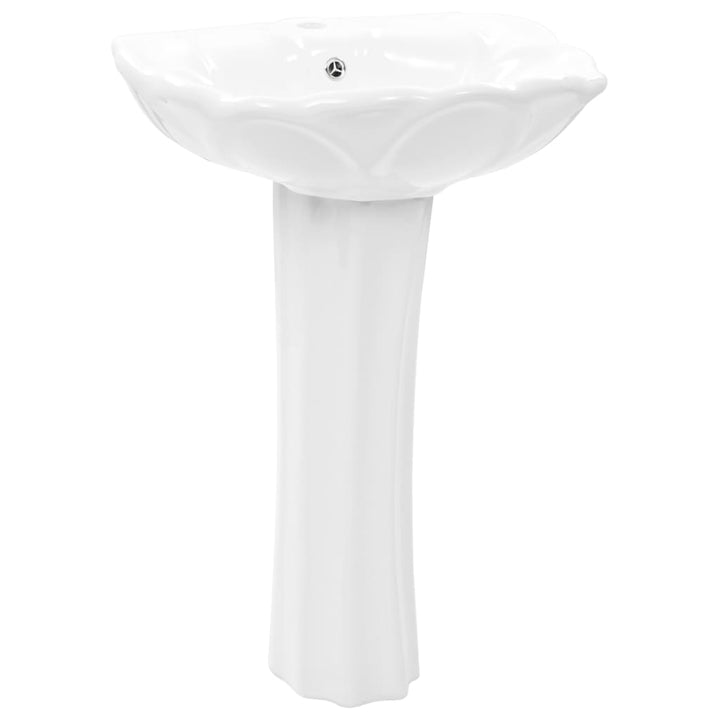 Lavoar Cu Piedestal, Alb, 580 X 510 X 200 Mm, Ceramică