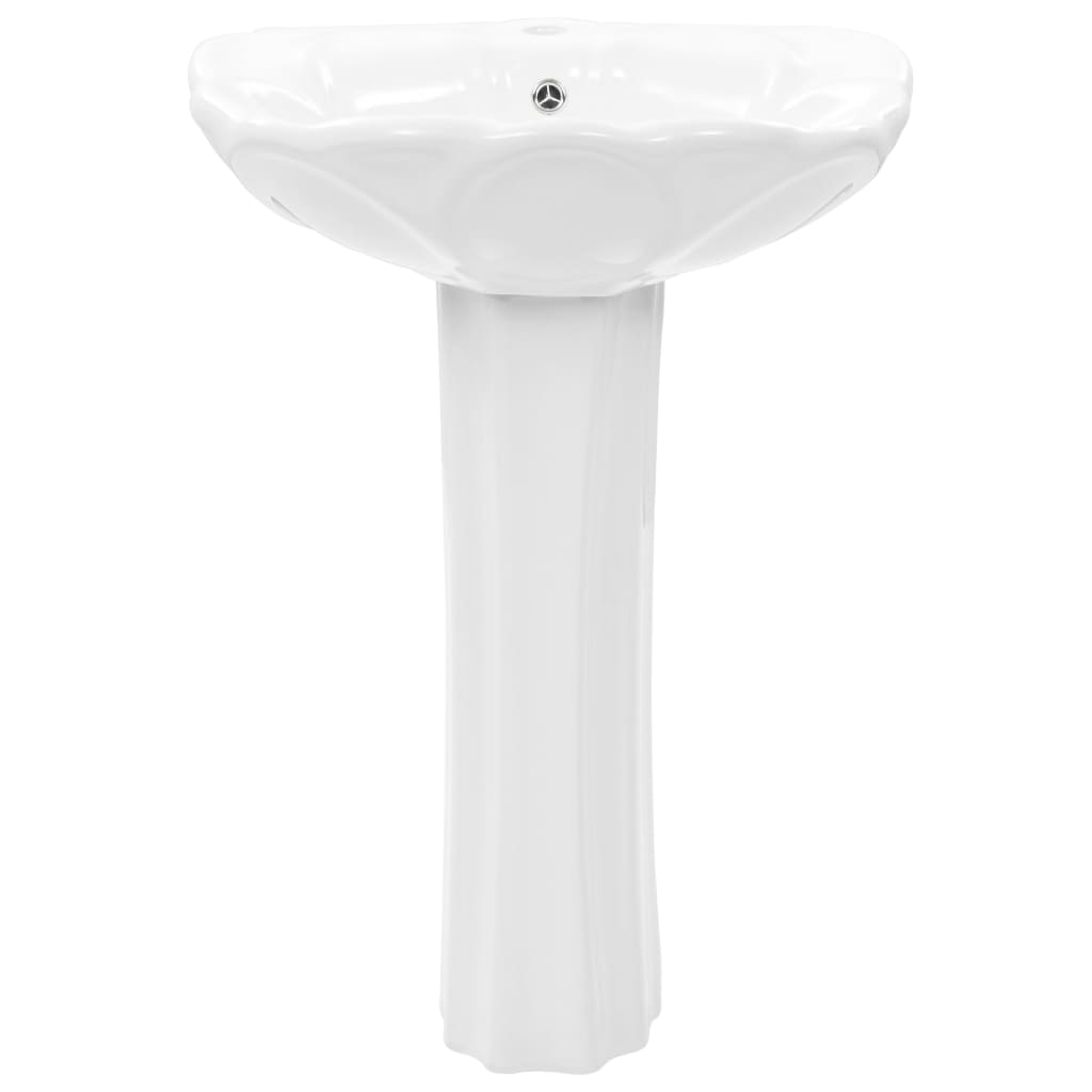 Lavoar Cu Piedestal, Alb, 580 X 510 X 200 Mm, Ceramică