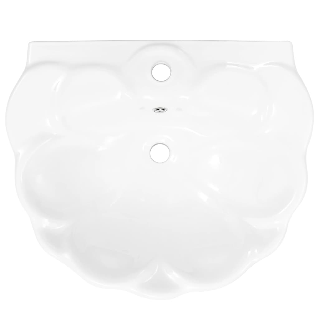 Lavoar Cu Piedestal, Alb, 580 X 510 X 200 Mm, Ceramică