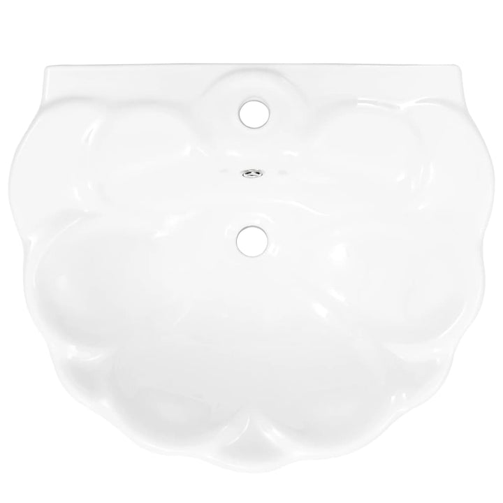 Lavoar Cu Piedestal, Alb, 580 X 510 X 200 Mm, Ceramică