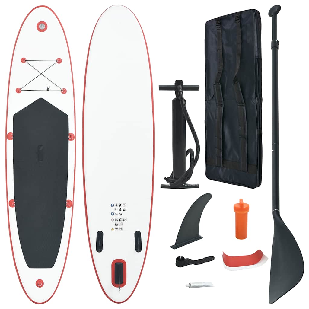 Set Placă Stand Up Paddle Sup Surf Gonflabilă, Și Alb