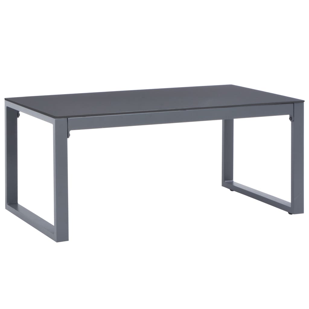 Set Mobilier De Grădină Cu Perne 3 Piese Negru Aluminiu