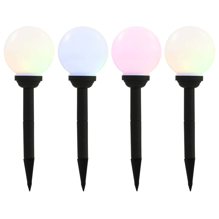 Lămpi Solare De Exterior Cu Led, 8 Buc., 15 Cm, Rgb, Sferic