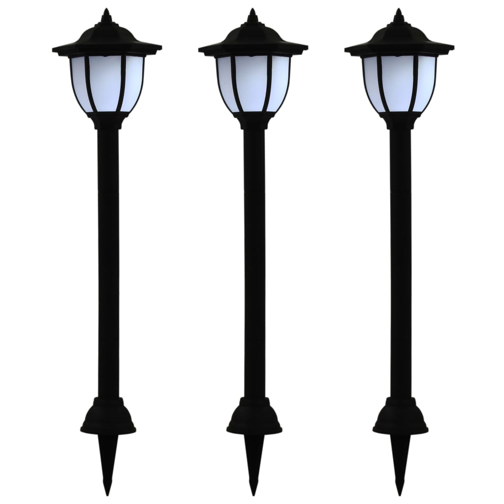 Lămpi Solare De Exterior Cu Led, 6 Buc., Negru