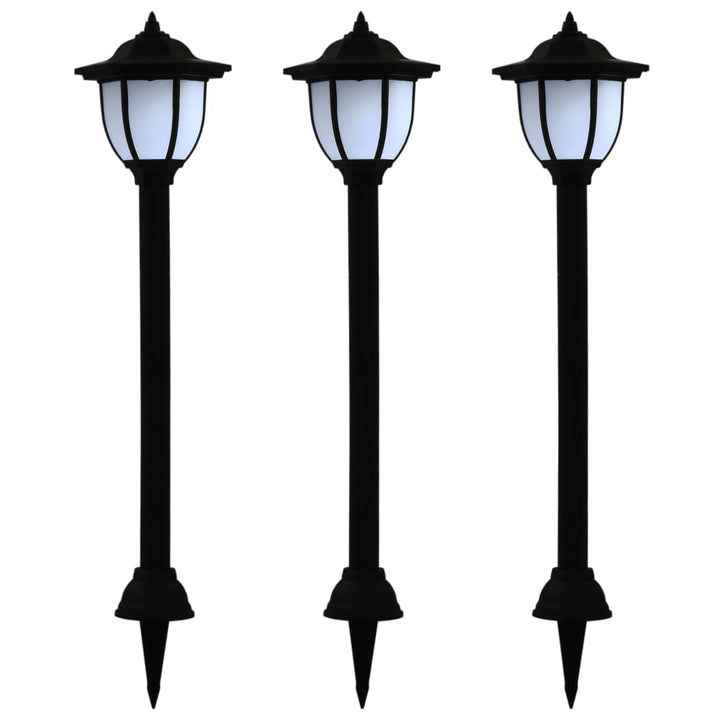Lămpi Solare De Exterior Cu Led, 6 Buc., Negru