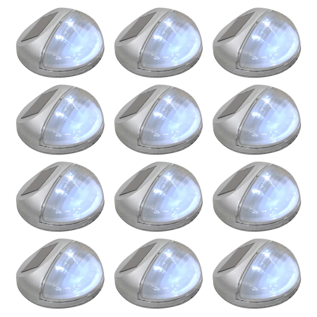 Lămpi Solare De Exterior Cu Led-Uri, 12 Buc., , Rotund