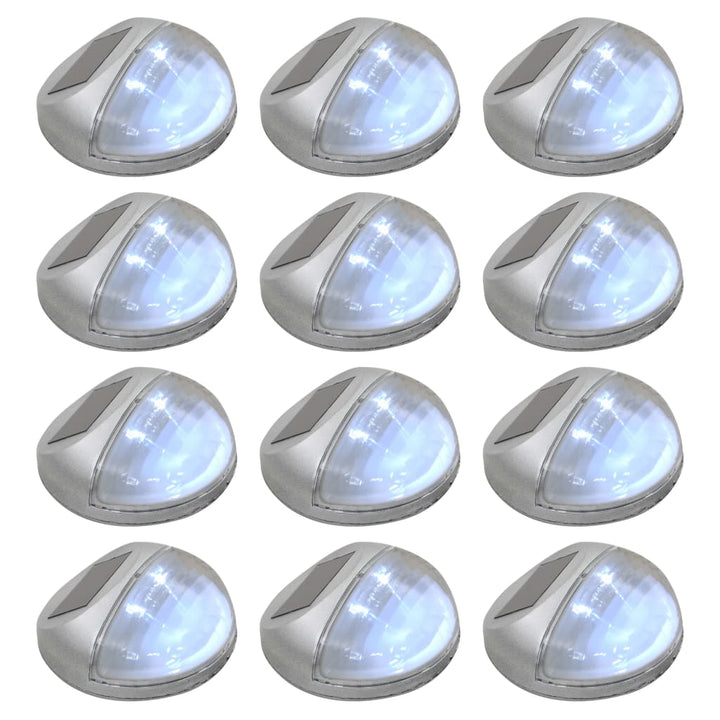 Lămpi Solare De Exterior Cu Led-Uri, 12 Buc., , Rotund