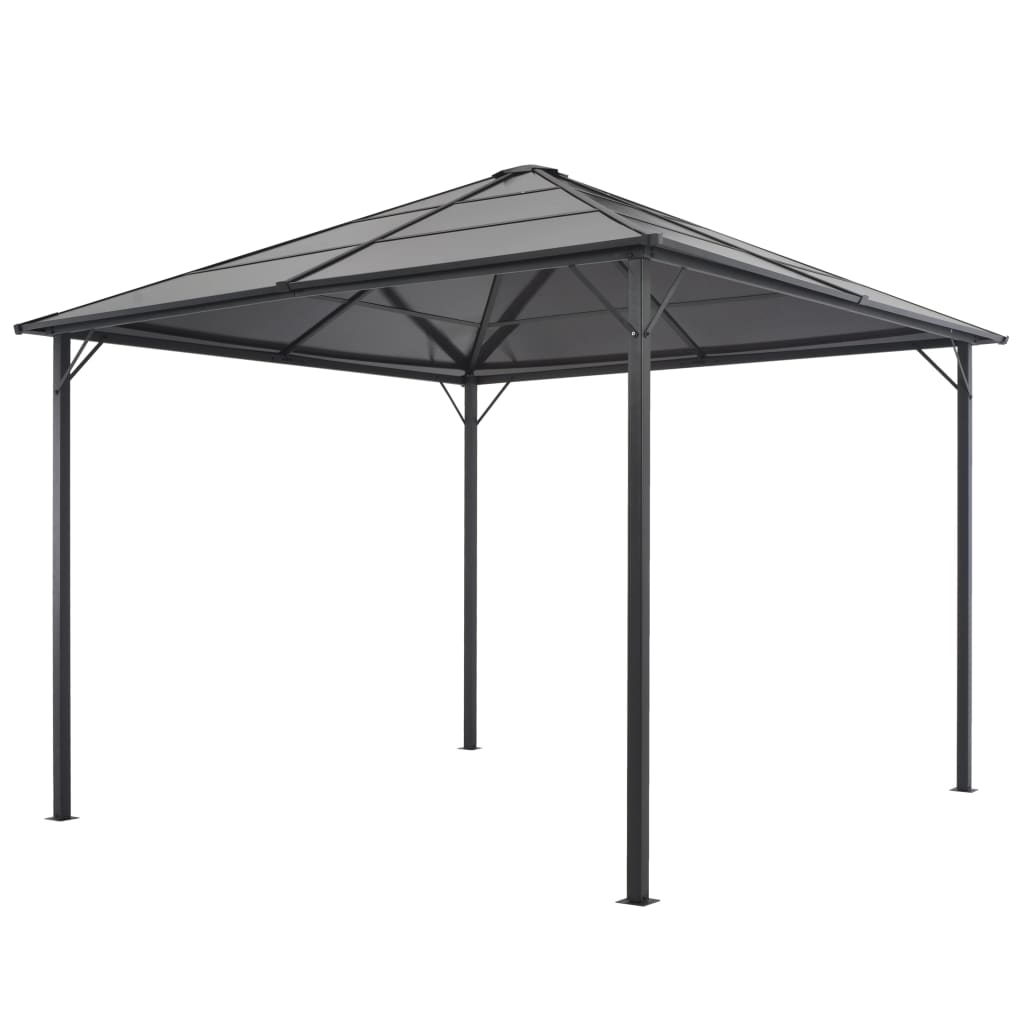 Pavilion Cu Acoperiș, Negru, 4 X 3 X 2,6 M, Aluminiu