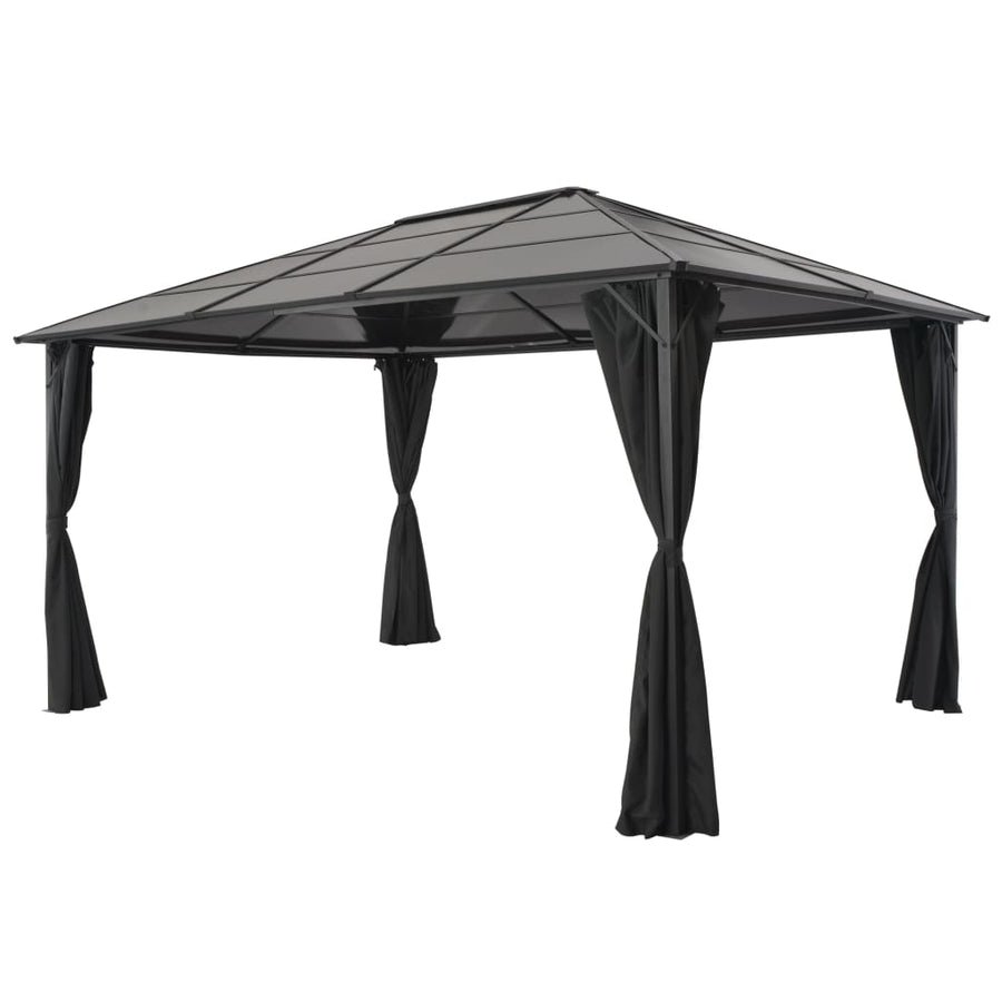 Pavilion Cu Perdea, Negru, 4 X 3 X 2,6 M, Aluminiu