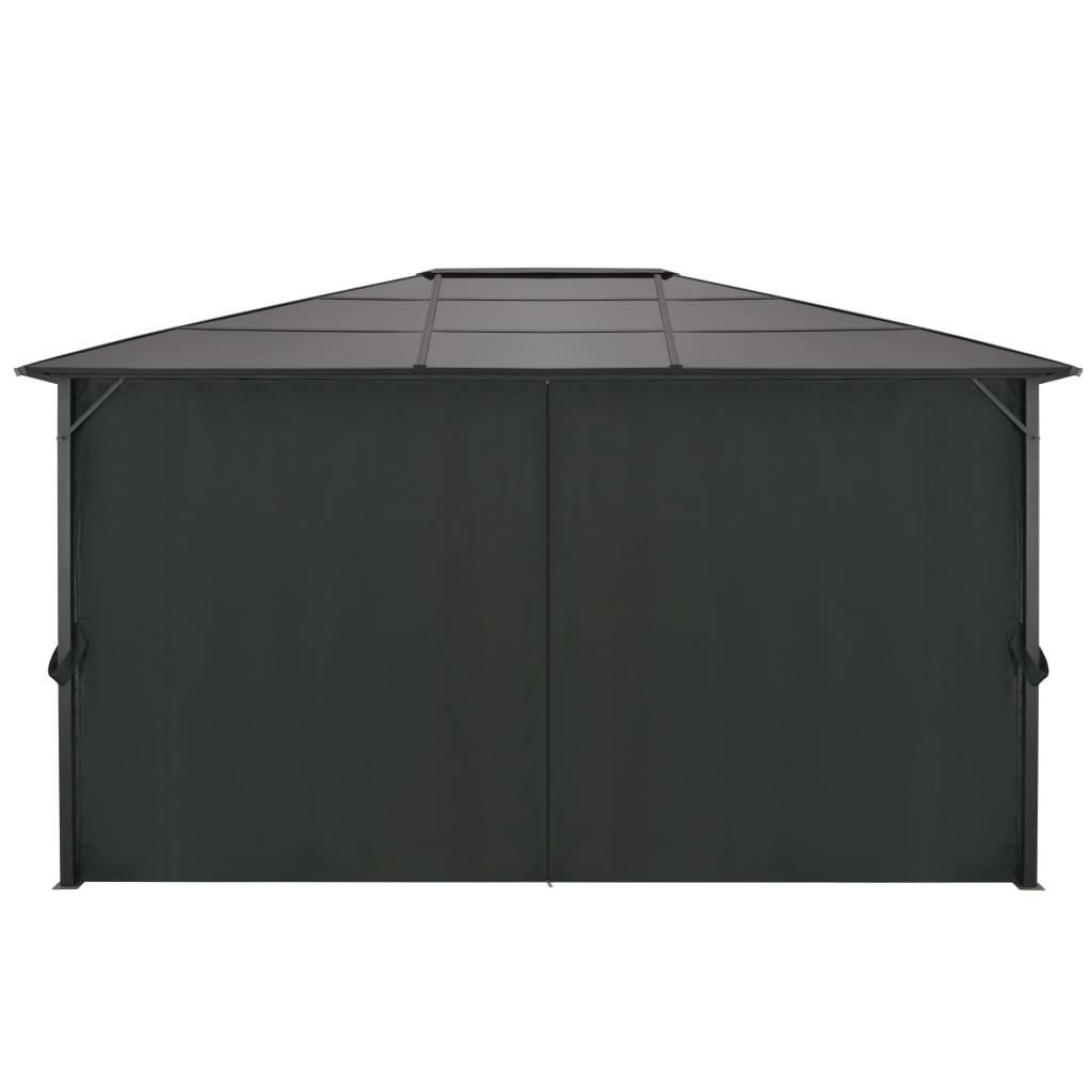 Pavilion Cu Perdea, Negru, 4 X 3 X 2,6 M, Aluminiu