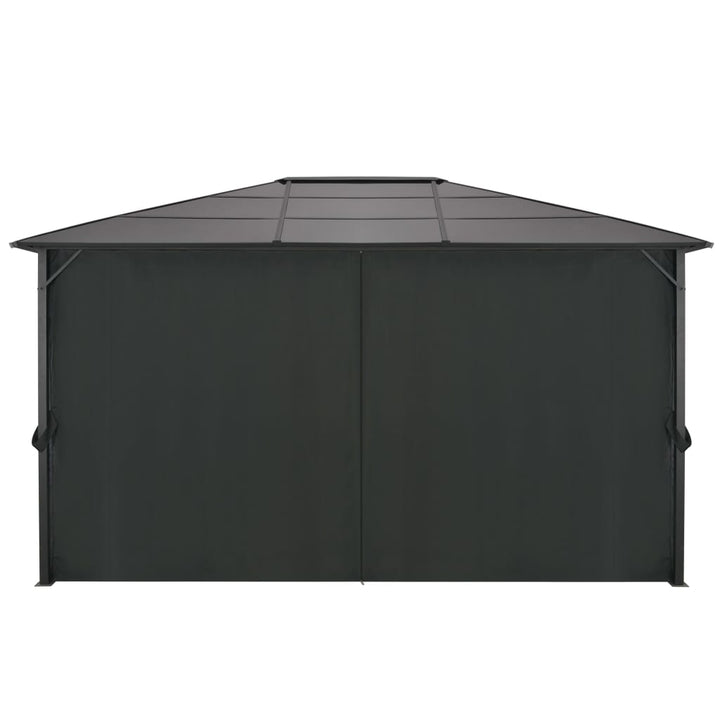 Pavilion Cu Perdea, Negru, 4 X 3 X 2,6 M, Aluminiu