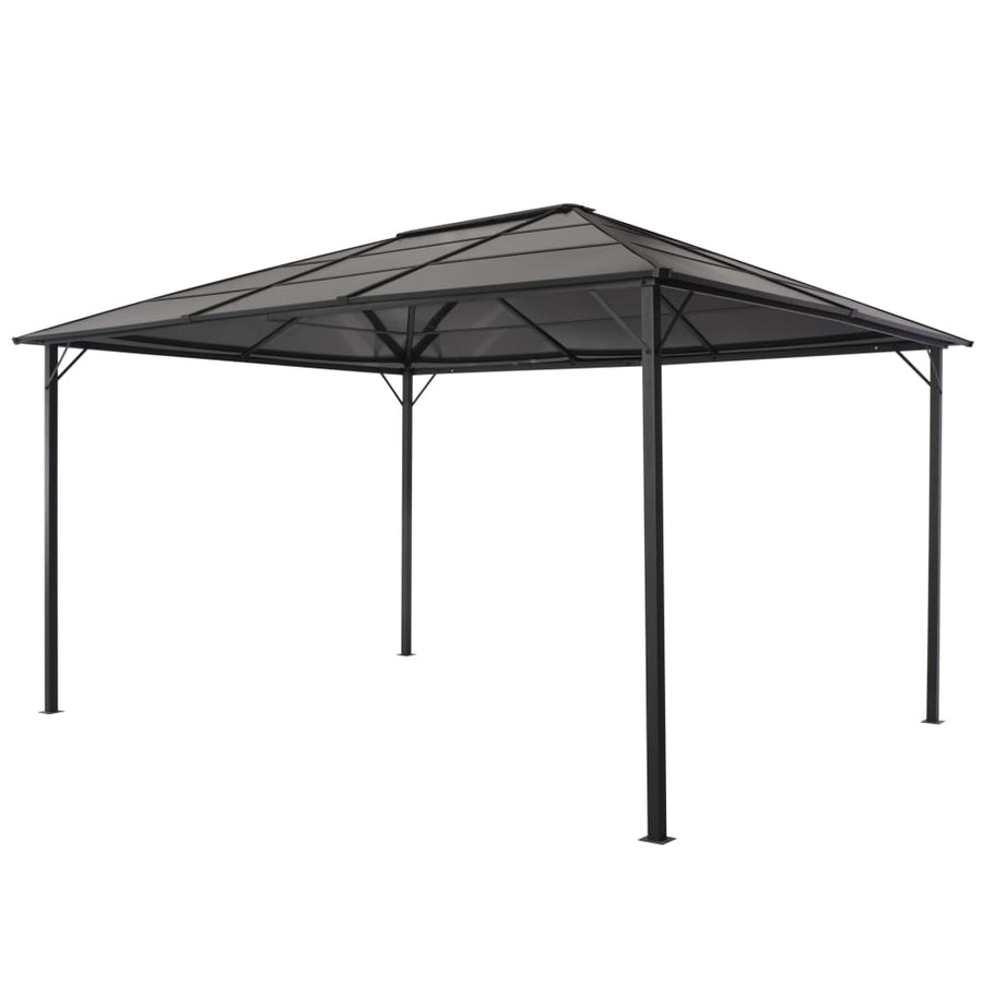 Pavilion Cu Acoperiș, Negru, 4 X 3 X 2,6 M, Aluminiu