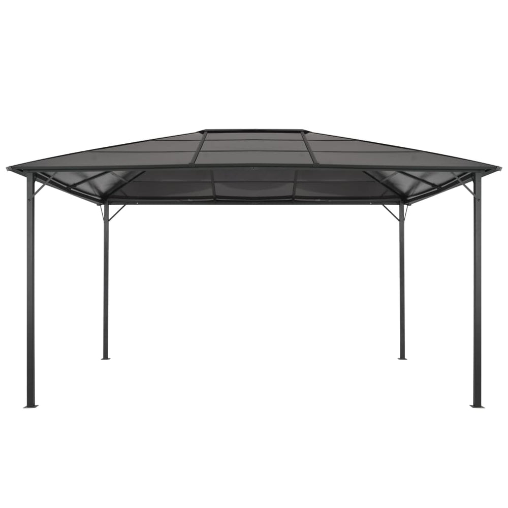 Pavilion Cu Acoperiș, Negru, 4 X 3 X 2,6 M, Aluminiu